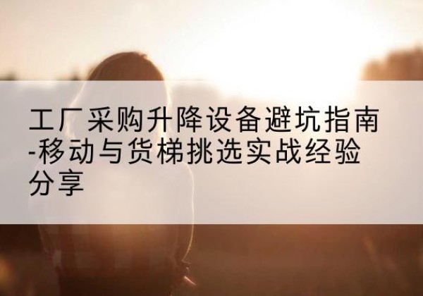 金昌移动式升降机怎么选-工厂采购升降设备避坑指南-移动与货梯挑选实战经验分享